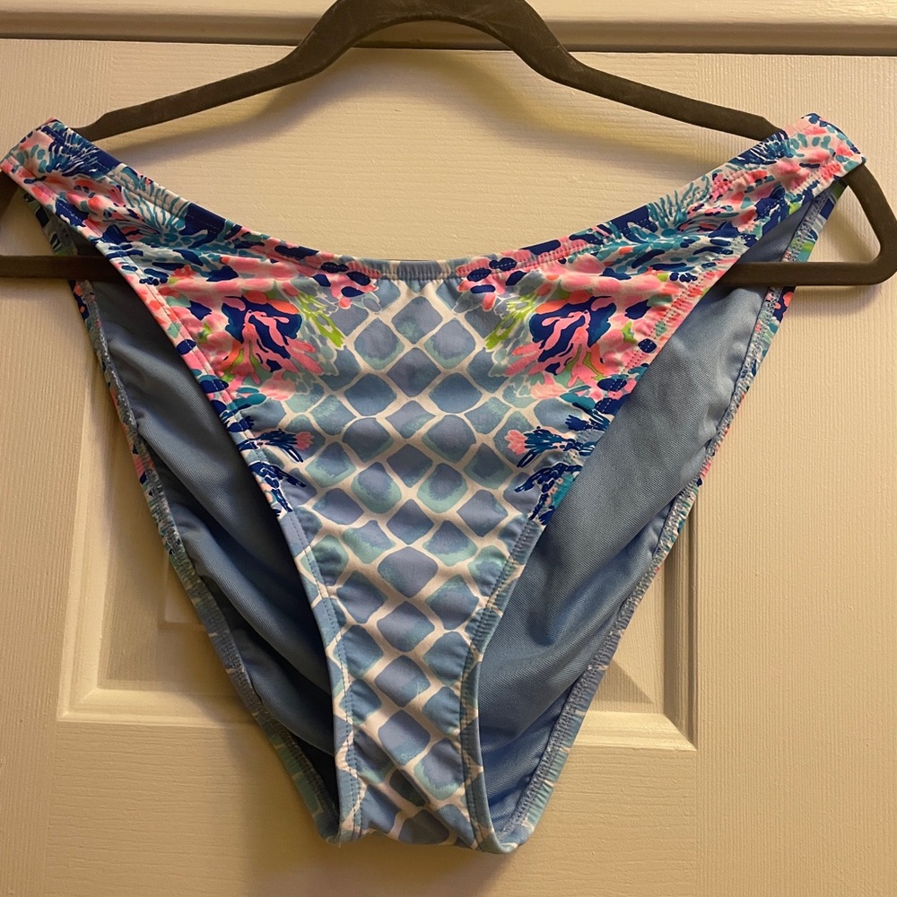 GUC Lilly Pulitzer Pico High Cut Swim Bottom Hidden Treasure Size 14